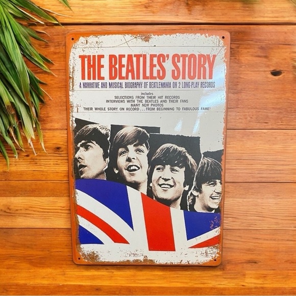 The Beatles’ Story Metal Sign - Vintage Style Wall Art Decor - Picture 1 of 6